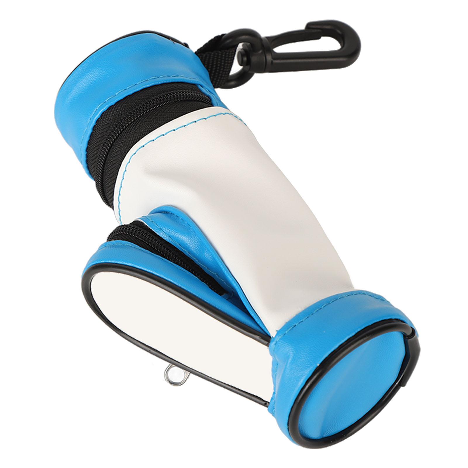 

Golf Ball Holder Bag PU Leather Large Capacity Portable Mini Pocket Golf Ball Pouch Bag for Golf Accessories