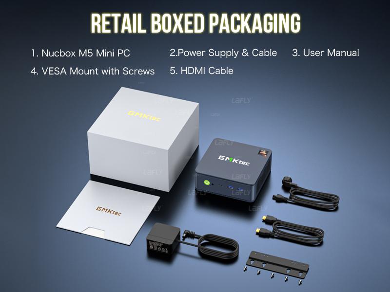 GMKtec M5 Plus Ryzen 7 5825U Mini PC Win11 Pro DDR4 SO-DIMM NVMe M.2 SSD WiFi6E BT5.2 Tri-Display Desktop Office Gaming Computer