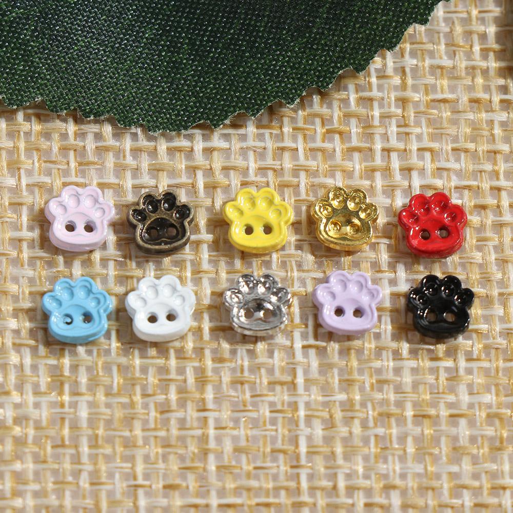 20pcs 5mm Mini Buttons DIY Doll Clothes Metal Buckle Bear Foot Style Buckles for 1/6 Doll Clothing Sewing Accessories