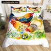 Farm Animals King Queen Duvet Cover Rooster Sheep Pig Cow Bedding Set Farmhouse Country Comforter Cover Polyester Quilt Cover