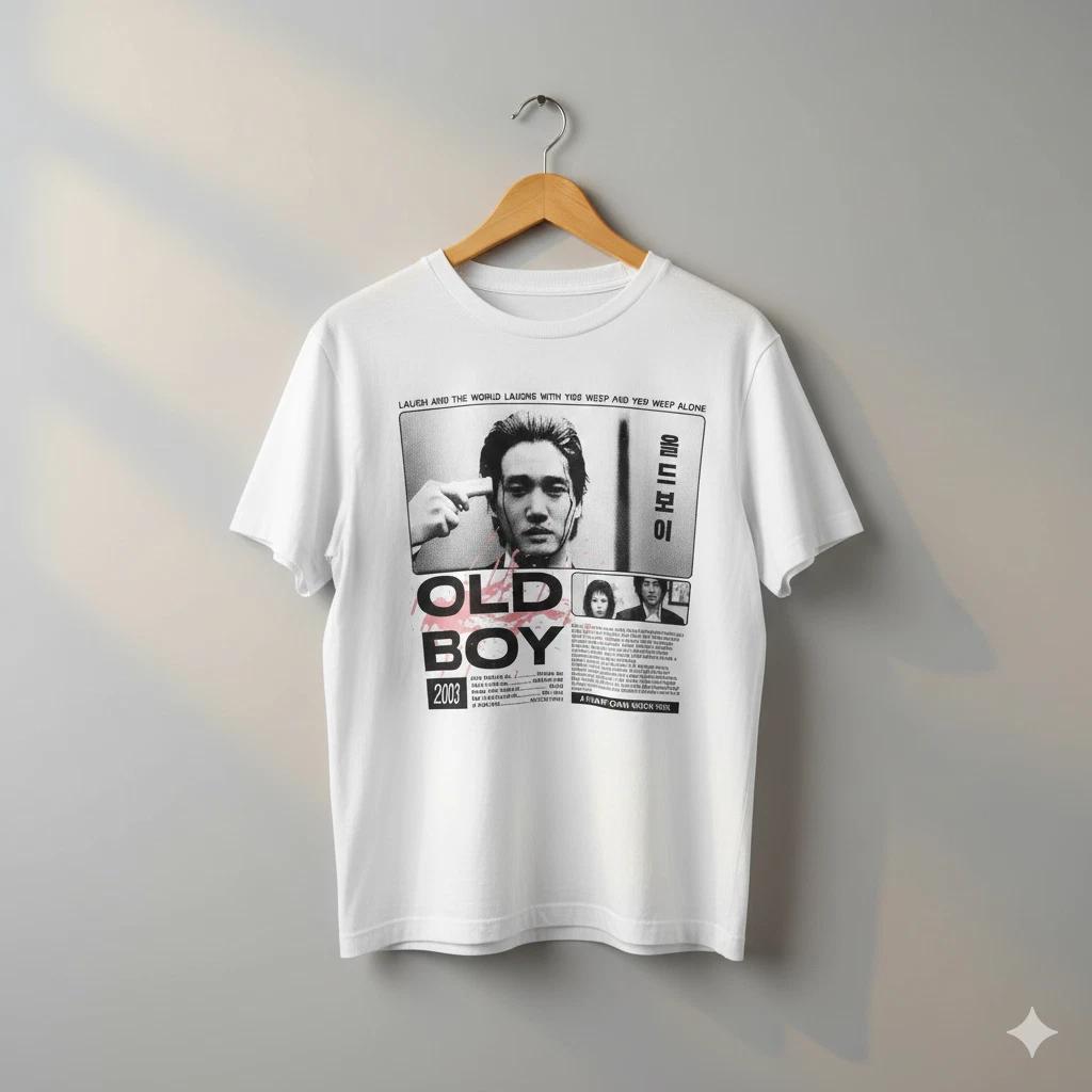 Unisex Adult Casual Movie Oldboy 2003 Korean Movie Graphic T-Shirt ... XXXXL