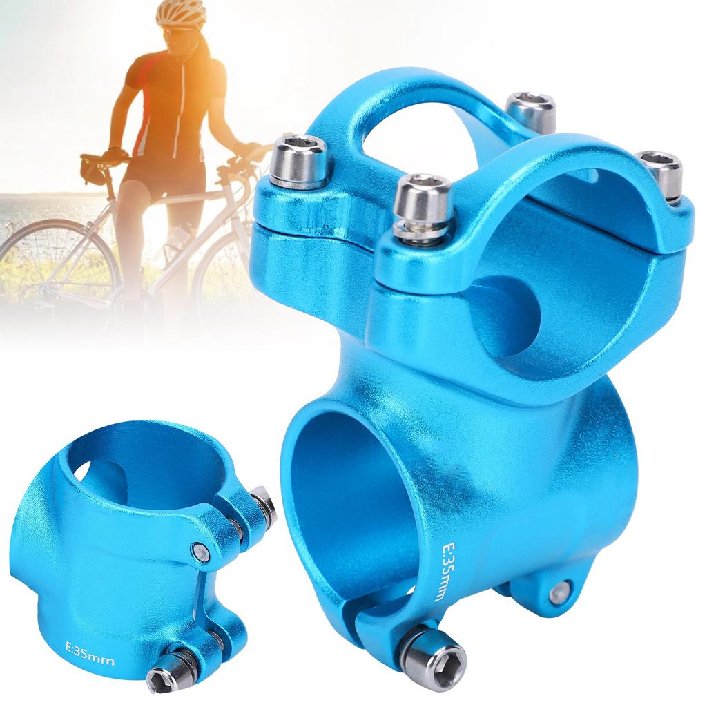 LUNJE 31.8x35mm Bike Handlebar Short Stem Riser Aluminum Alloy   Hollow Stem