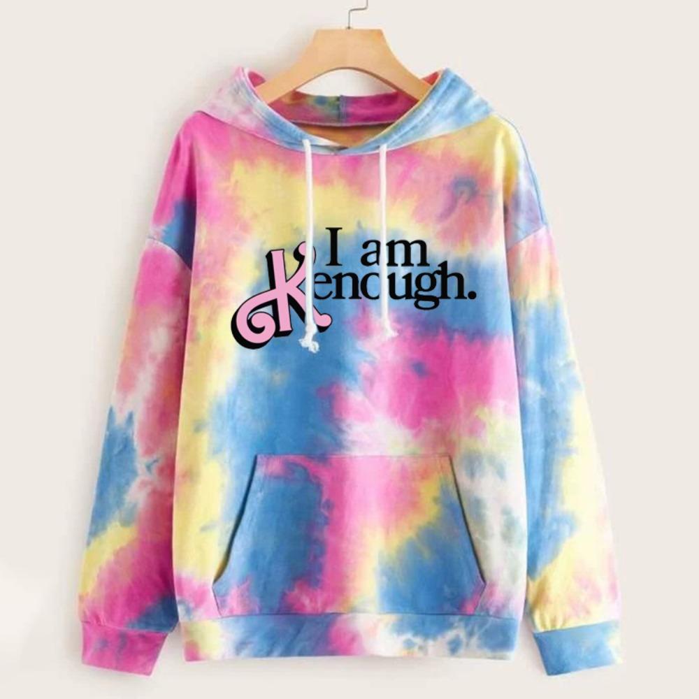 Žhavý film z roku 2023 I Am Kenough 3D Tie Dye Mikina Mikina Streetwear Cosplay s kapucí Muži Ženy Móda Y2k Oblečení