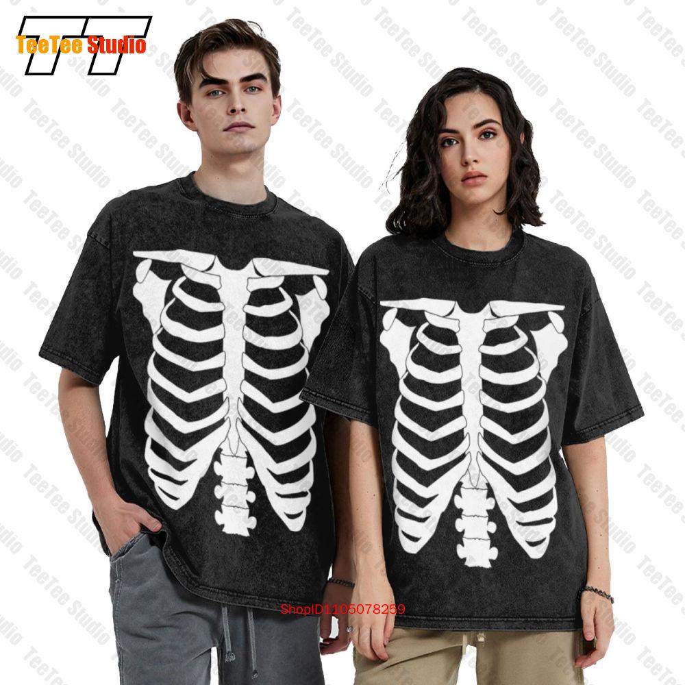 Bones Skeleton Rib Cage Punk Rock Metal Goth Oversized TShirt UFG S