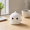 Muñeca de Felpa Tejida a Mano Juguete de Halloween Suave Rellena Amigurumi Fantasma Tejido a Mano Decoración para Exhibición Estacional y Coleccionable
