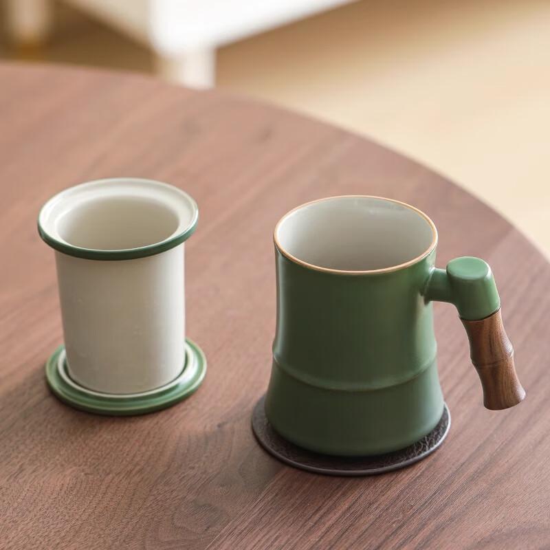 Full Garden Ceramic Tea Infuser Office Mug
