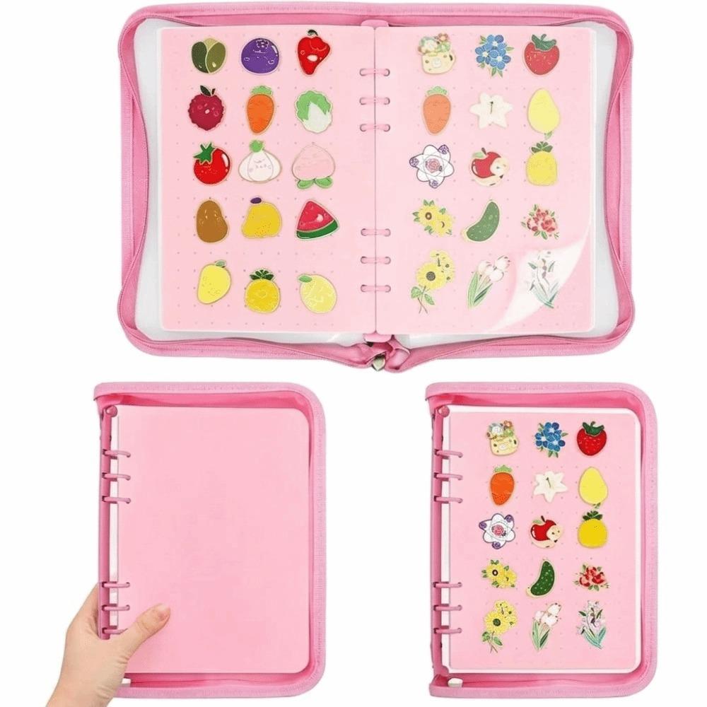Space Saving Felt Brooch Storage Book 6 Pages Badge Charms Organizer Home Accessory