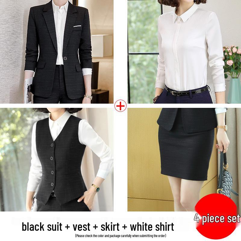 Women's Professional Autumn Suit Set: Office & Sales Formal Wear
