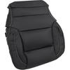 SecosAutoparts Driver Or Passenger Bottom Non-Perforated Leather Seat Cover Black Compatible With Chevy Silverado 1500 2500HD 3500HD Compatible With