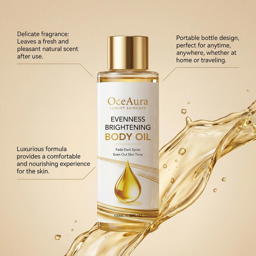 Skin Brightening Body Oil Nourishing Dry Skin Fast Absorbing No Greasy Even Body Tone Improve Dullness Moisturizer Body Care Oil