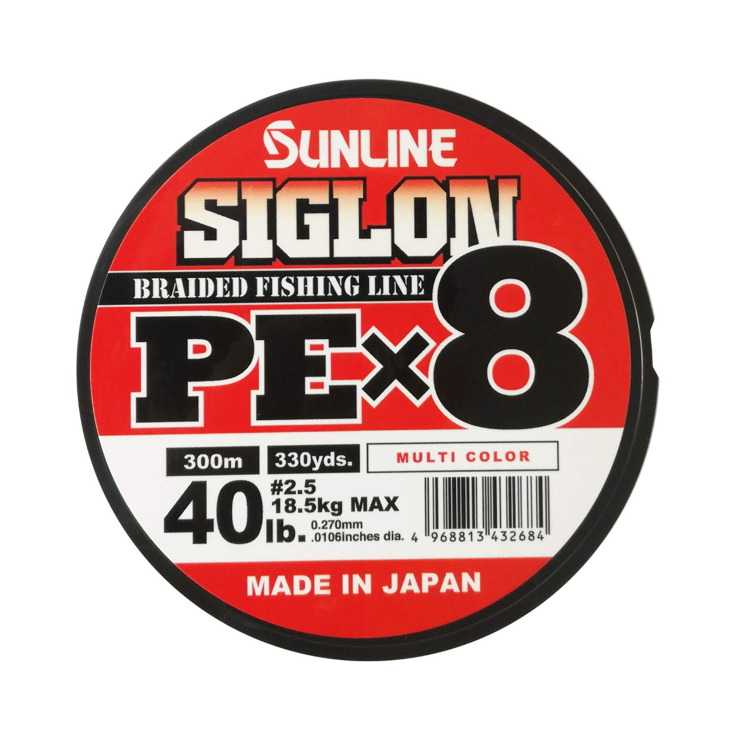

SUNLINE Siglon PEx8 Fishing 5 Size 40LB J Line, 300m, Colors, 2.5,
