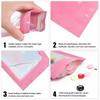 50Pcs Holographic Laser Color Ziplock Bag Resealable Plastic Zip Lock Bag Thick Smell Proof Packaging Pouch