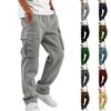 Herren-Jogginghose mit 4 Taschen, elastischer Bund mit Kordelzug, gerade Beine, Trainingshose