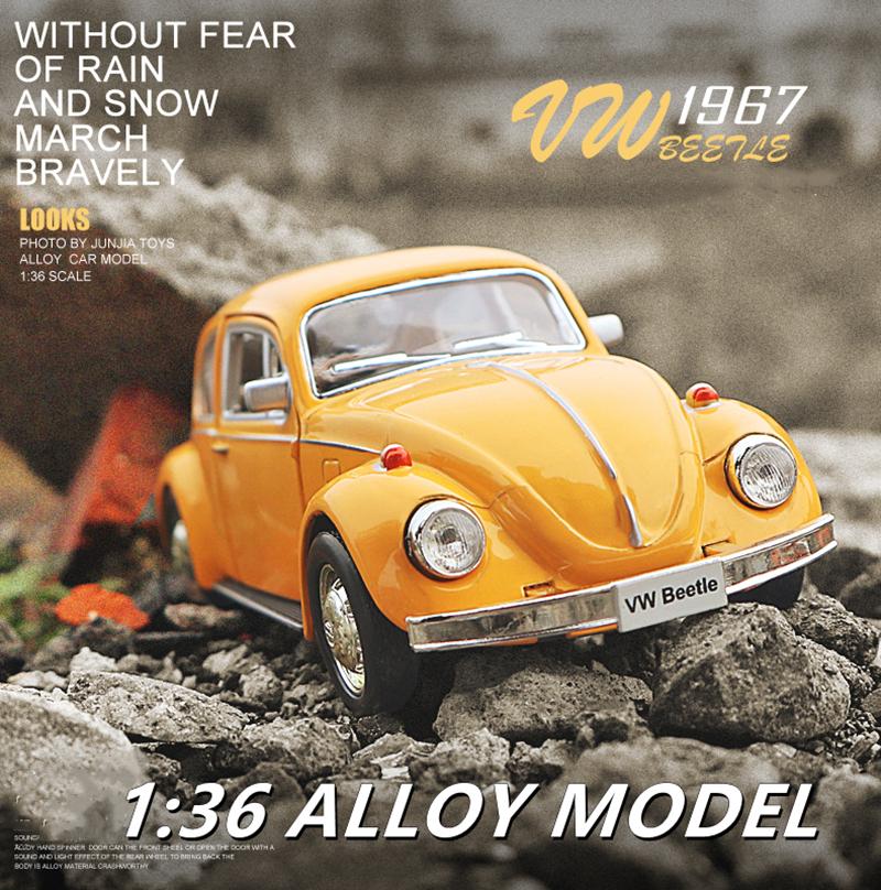 1:36 Scale Mini Car 1967 Beatle Classic Alloy Car Model, Diecasts Metal Toy Car Model Simulation Miniature Scale