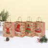 10Pcs Kraft Paper Gift Packaging Bags Reusable Tote Bag Practical Christmas Gift Bag  New Year