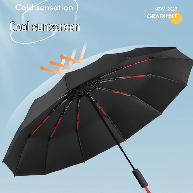 Punk Series 72-Bone Automatic Windproof Folding Umbrella