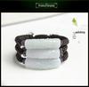 A-Grade Natural Jade Carved Fortune Bracelet with Handwoven Rope - Unisex