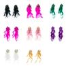 Bohemian Rhinestones Floral Long Feather Fringe Drop Earrings For Women Elegant And Stylish