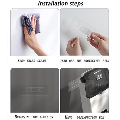 Armadietto Disinfezione UV Cucina a Parete Forchette Cucchiaini Disinfezione Porta Bacchette Griglia di Scarico