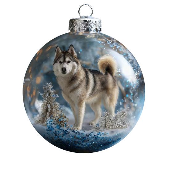 3D Animal Christmas Ball Ornament Funny Dog/Cat/Turtle Hanging Decoraton Clear Plastic Xmas Balls Ornament