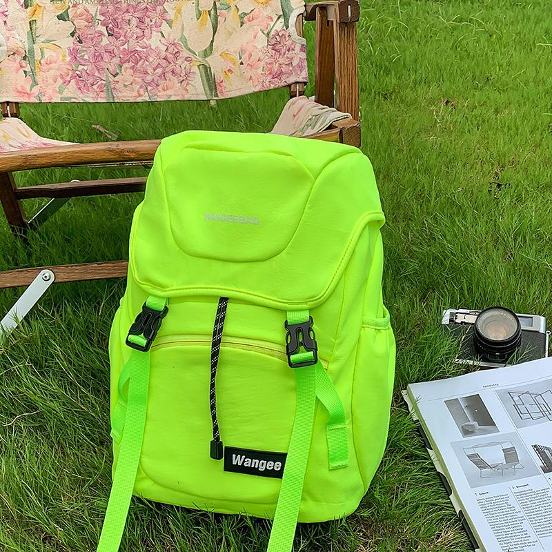 

Women s bag backpack niche design casual college student sports style new fashion versatile backpack зелёный