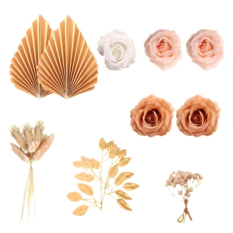 Kuchen Blatt Künstliche Rose Blume Kuchendekoration für Geburtstagsfeier Hochzeit Babyparty Themenpartyzubehör