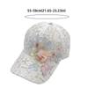 Mesh Breathable Duck Tongue Hat Embroidered Flowers Rebound Cap Sunshade Hat  For Women  Girls