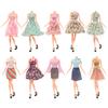 30CM Doll Clothes Changing Fashion Set Street Photo Dress Casual Pants Set Floral Skirt