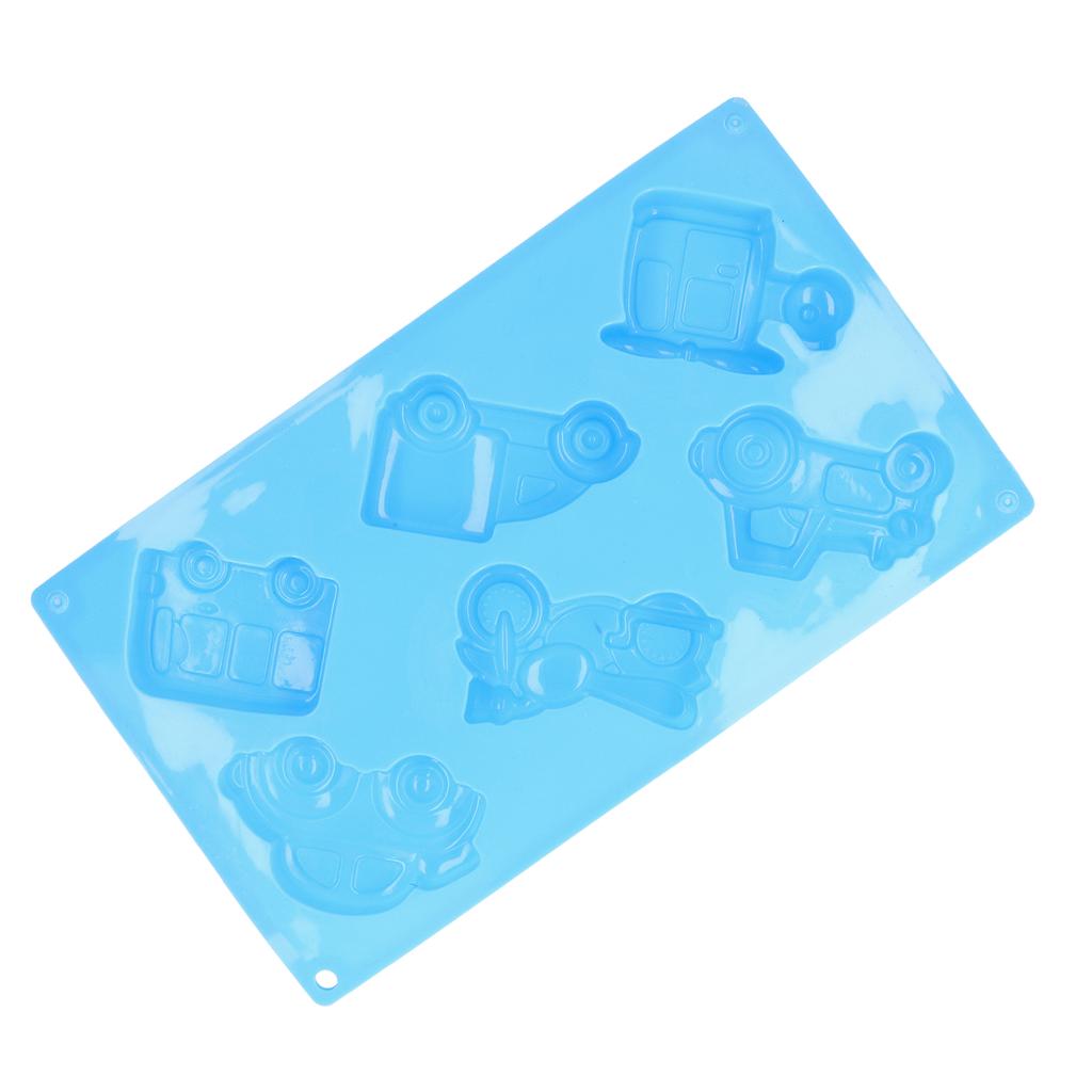 6‑Grid Originality Vehicle Pattern Mold Silicone Cake Mold Baking Tool for Home Bakery KitchenAutomobile Mold
