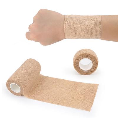 Lot de 5 bandages élastiques auto-adhésifs 2,5/5/7,5/10 cm, non tissés, jetables, pour fixation des doigts, des poignets et des jambes