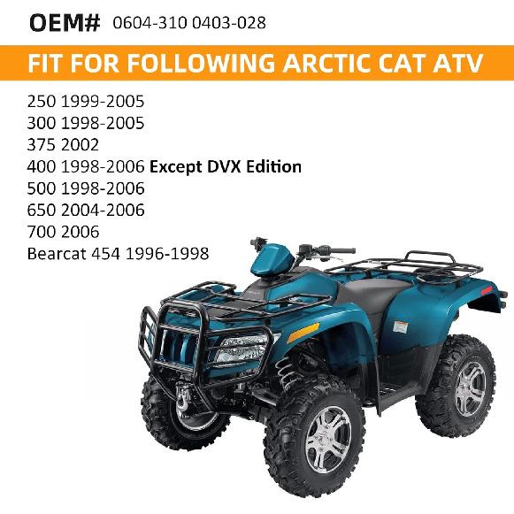 Shock Bushing 16Pcs & Bearing Sleeve 8Pcs Kits All 4 Absorber For Arctic Cat 250 300 375 400 500 650 700 Bearcat 454, OEM# 0604-310 0403-028