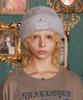UNALLOYED Flower Fur Beanie / Gray