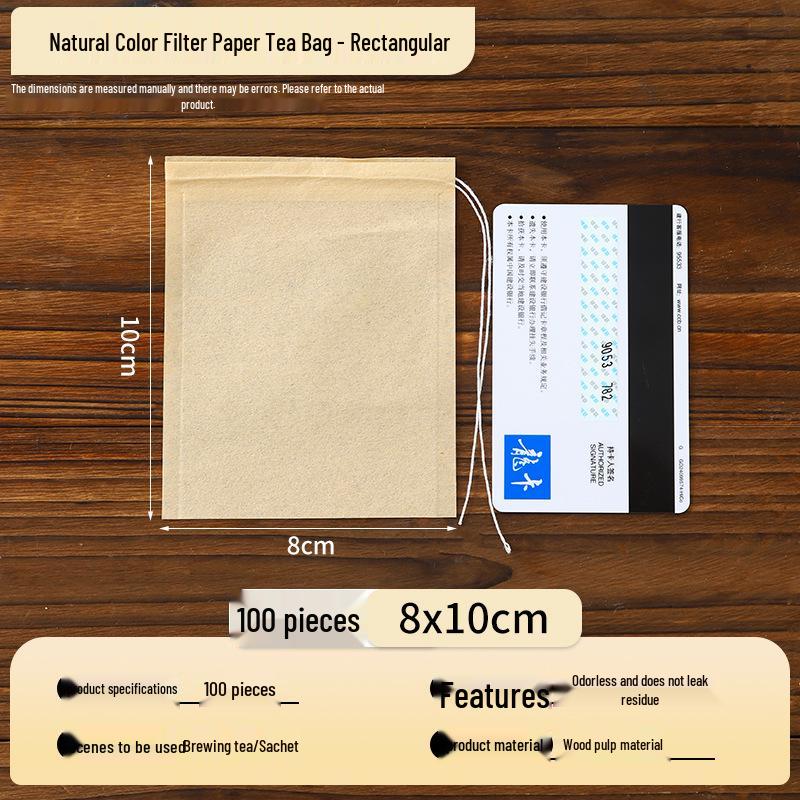 Disposable Food-Grade Wood Pulp Paper Tea Bags for Herbal Brewing and Seasoning Spices