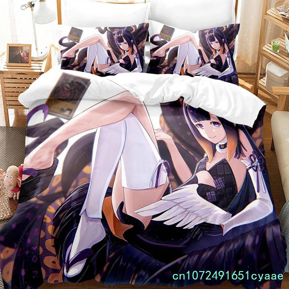3D Printed Ninomae Inanis holoEN Duvet Cover Anime Bedding Set Double Twin Full Queen King Adult Kids Bedclothes Quilt Cover