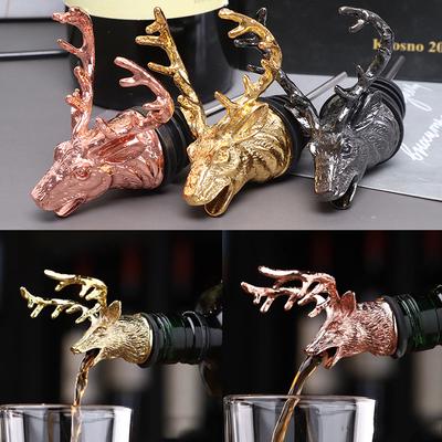 1ks Deer Head Wine Pourer Jedinečný nástroj na výrobu korku na víno