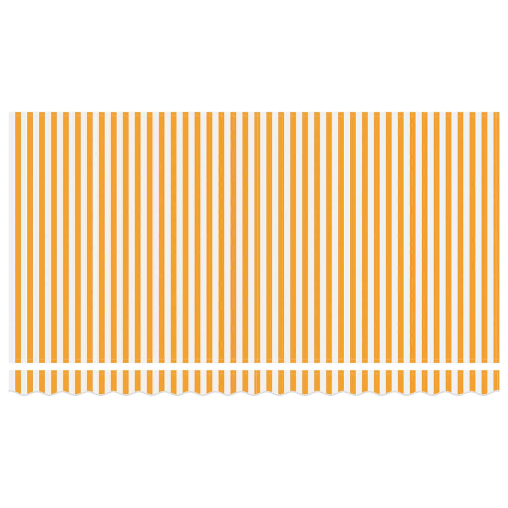 Yellow and White Retractable Awning Frame 350 x 200 cm