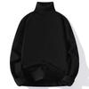 Men S High Neck Fleece Lined Solid Color Knit Sweater Casual Warm Base Layer