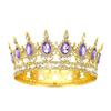 European Baroque Rhinestone King Crown Tiara Hairpiece