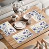 4 pz Tovagliette Fiori di Fattoria Farfalla Lavanda Piante Floreali Foglie di Fiori Tovagliette Rustiche Floreali Impermeabili Lavabili Tavol