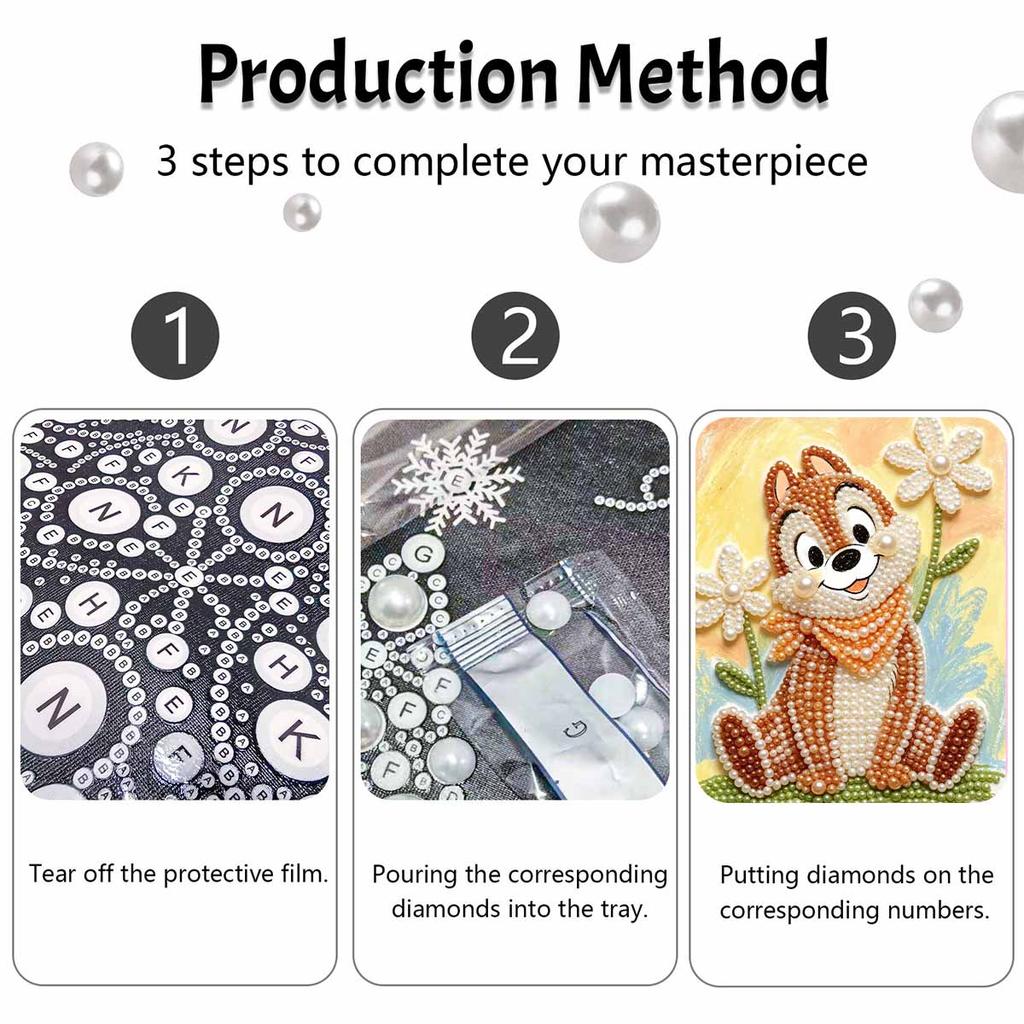 Disney Chip Dale Pearl Painting Handmade DIY Pearl Art Painting Simple Living Room Hanging Painting Decoration Chip Dale 134 Characters