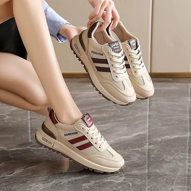 Sneaker Damen 2025 neu Frühling leichte weiche Sohle keine müden Füße Forrest Gump Schuhe Plateau Dad Schuhe Reise vielseitig