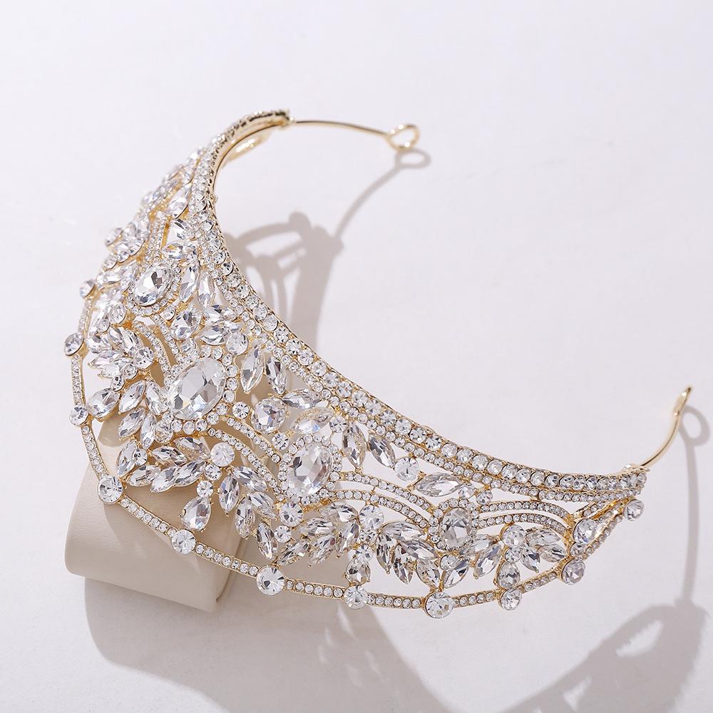 New Luxury Bridal Crown Royal Rhinestone Wedding Hair Accessories Wedding Headwear Direct Supply