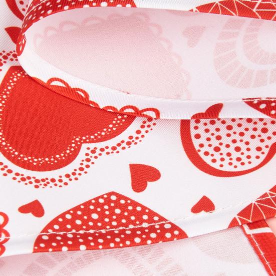 Pet Saliva Wipes Adjustable Strap Exquisite Heart Pattern Pet Cleaning Cloth Pet Valentine Day Party Birthday