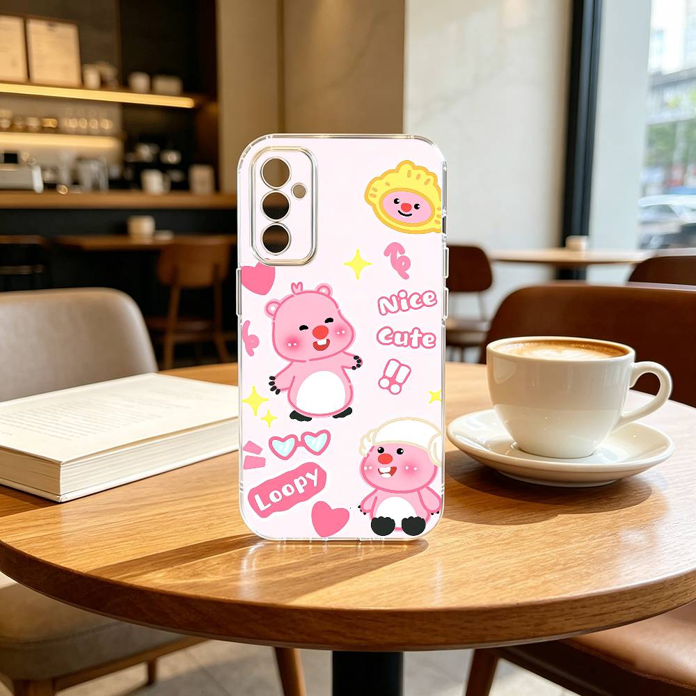 FOR PC-Cute L-Loopys Gift Phone Case For SamsungA10,12,20,21S,30,31,40,50,51,52,70,71 Transparent Cover