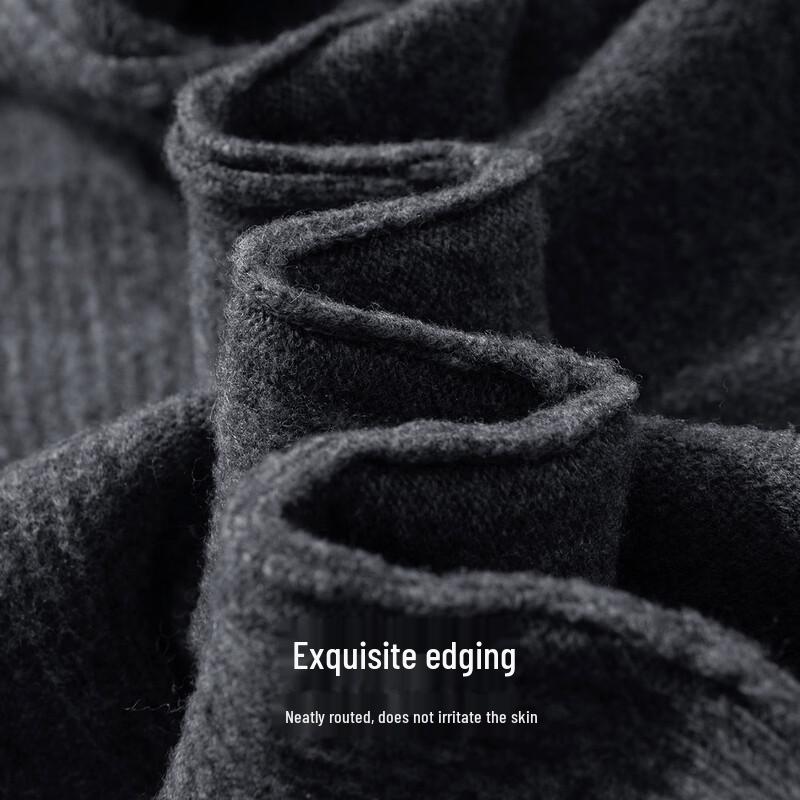 Hodo Men's Thickened Wool-Blend Crewneck Sweater