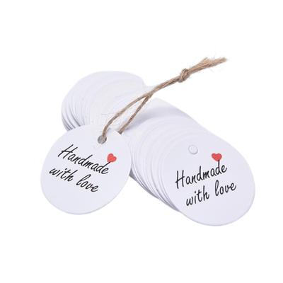 100ks papírových štítků s poděkováním Ručně vyráběné dárkové řemeslné štítky Wedding Party Favor