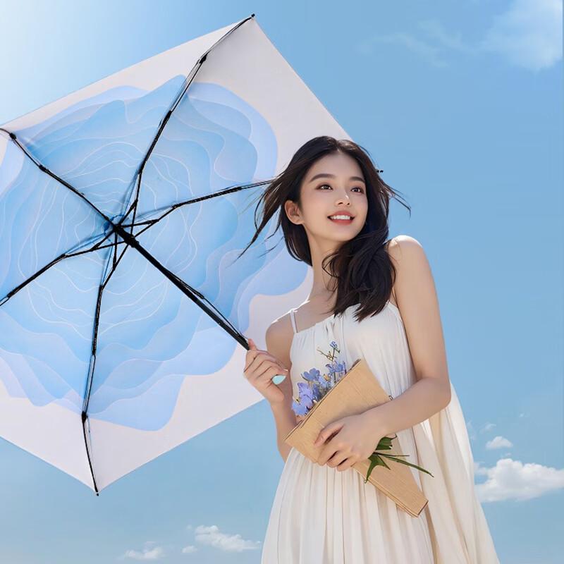 MAMORU Aoi UPF50+ Floral Gradient Dual-Use Compact Umbrella