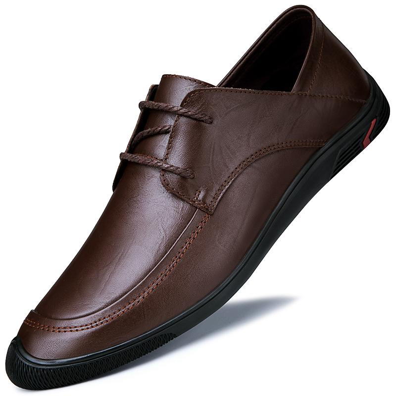 

2024 Осень Новые Роскошные Брендовые Черные Кожаные Мужские Повседневные Туфли Модные Мужские Лоферы Мокасины Дышащие Слипоны Для Вождения 44 коричневый