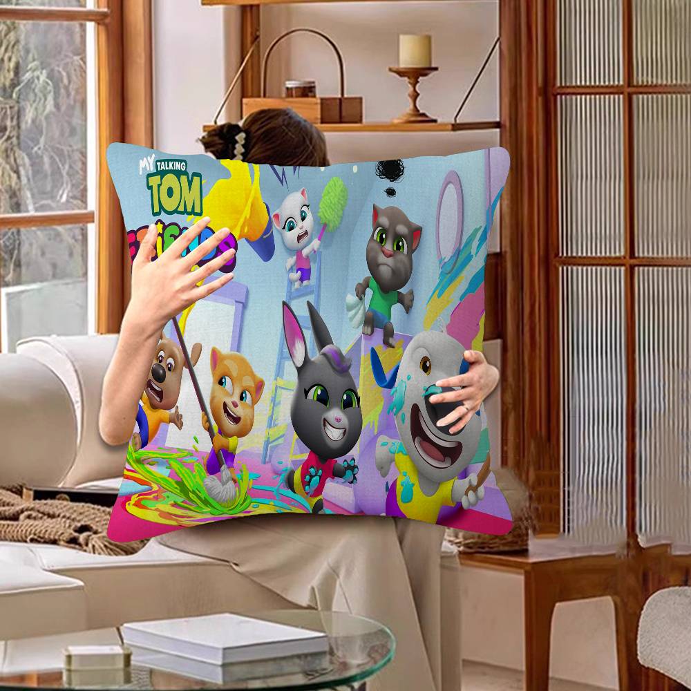 T-Talking T-Tom And Friends Cartoon Pillow Cover Sofa Cushion Cover Home Room Decoration Children Gift