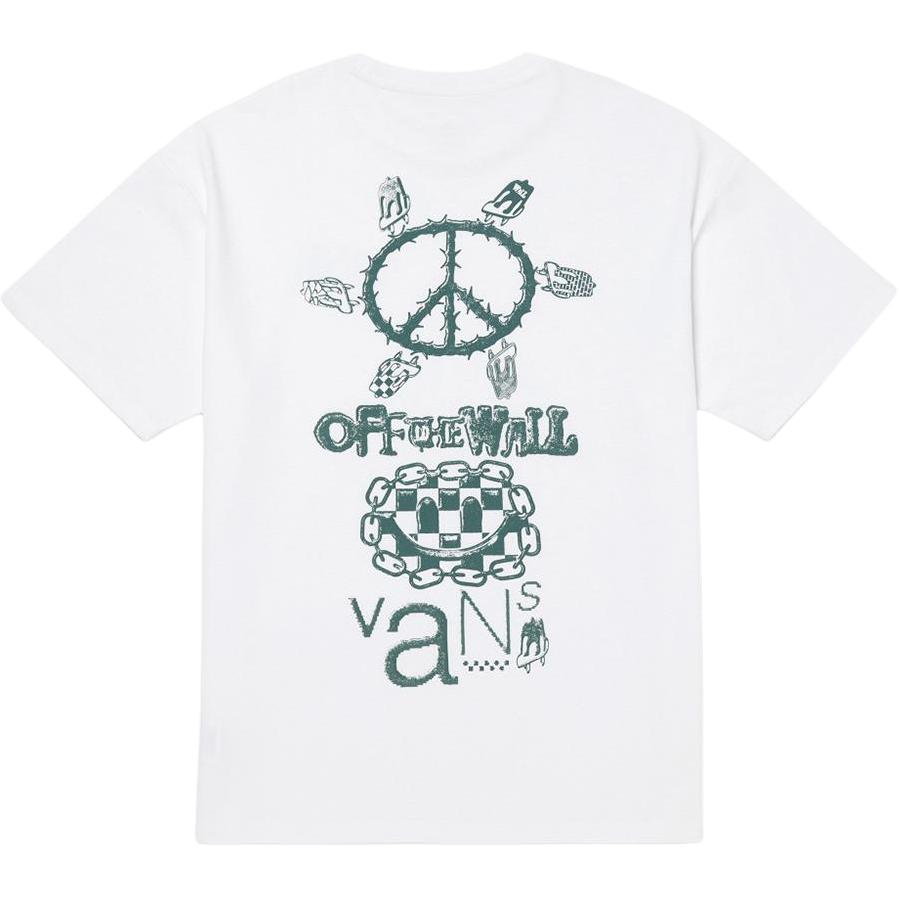 Vans X Asian Artist Collection Logo Casual Round Neck Short Sleeve T-Shirt Unisex Tops White VN000HA9WHT1